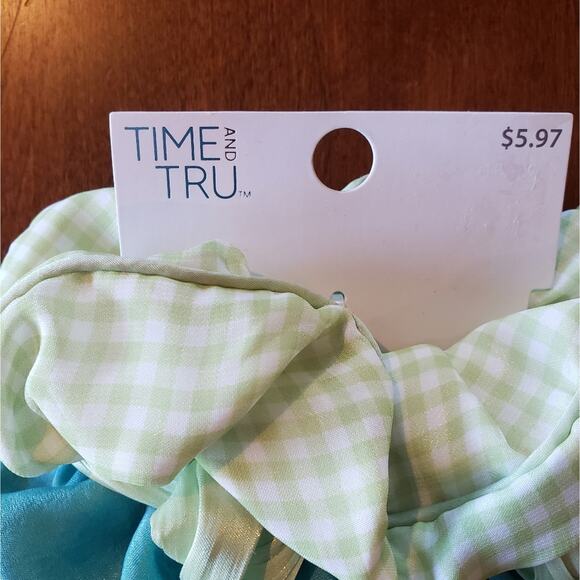 Time and True NWT bundle of  scrunchies 2-3pk large hair scrunchies brown greens - Picture 3 of 4